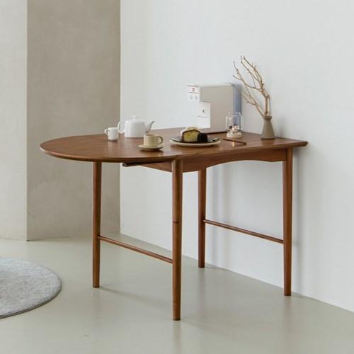 오투가구 피카 반타원 확장형 테이블 접이식 카페 다이닝 식탁