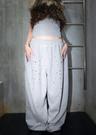 Stud string sweatpants (gray)