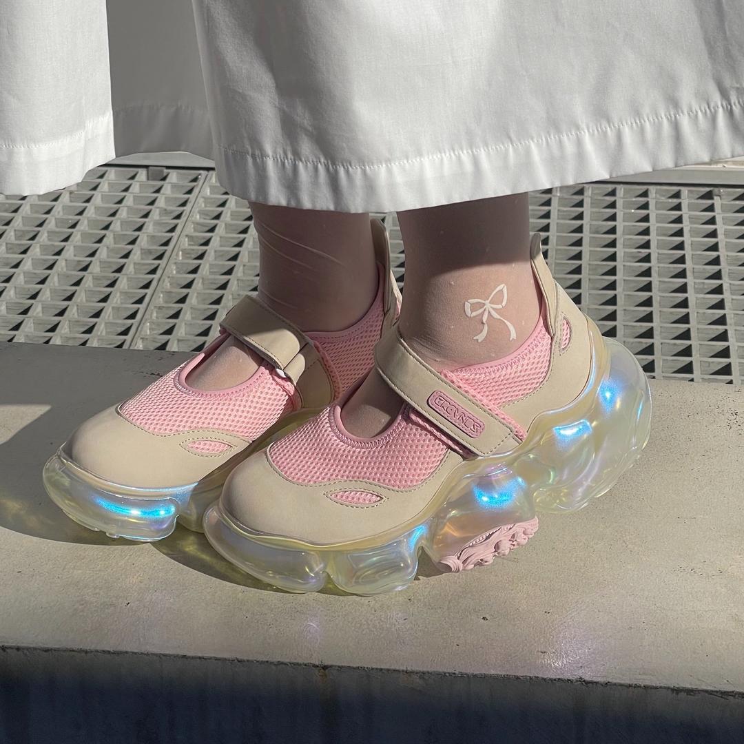 【SHEEP別注】MOOPIE MARY JANE / PINK CREAM × AURORA / スニーカー - PINK CREAM / AURORA_1133 / 36