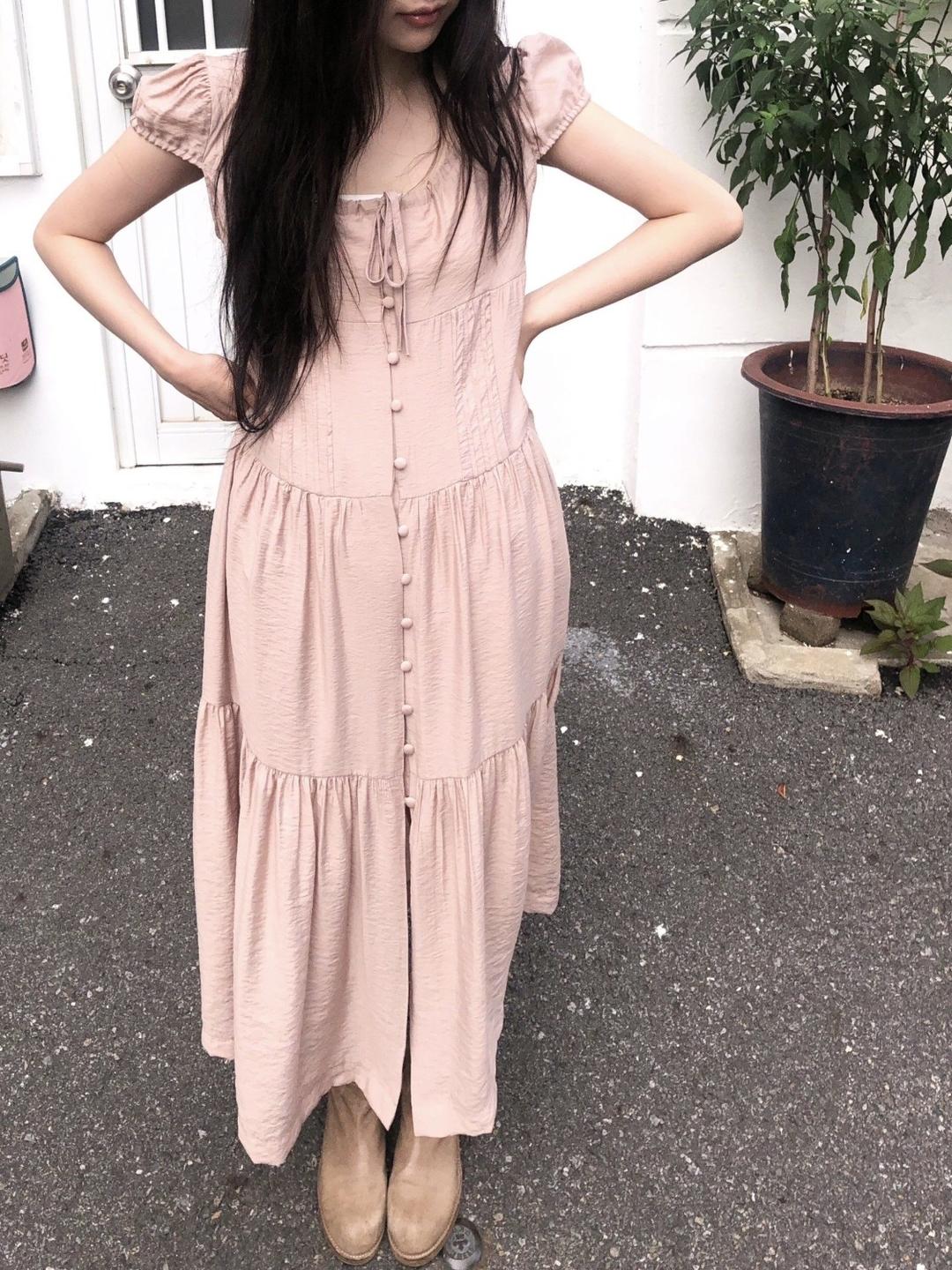 adorable shirring dress (2color) / 어도러블 셔링 원피스