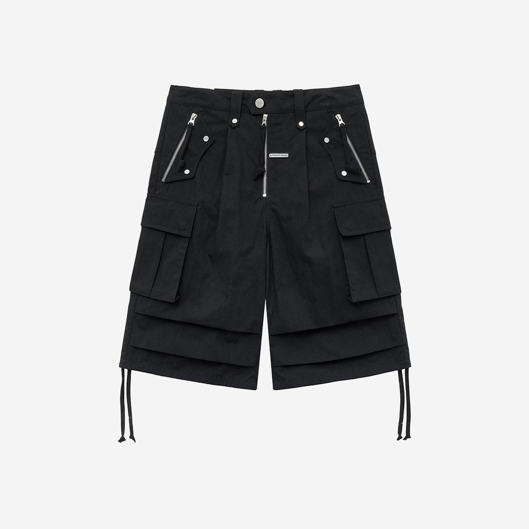 Thevinylhouse Western Cargo Shorts Black