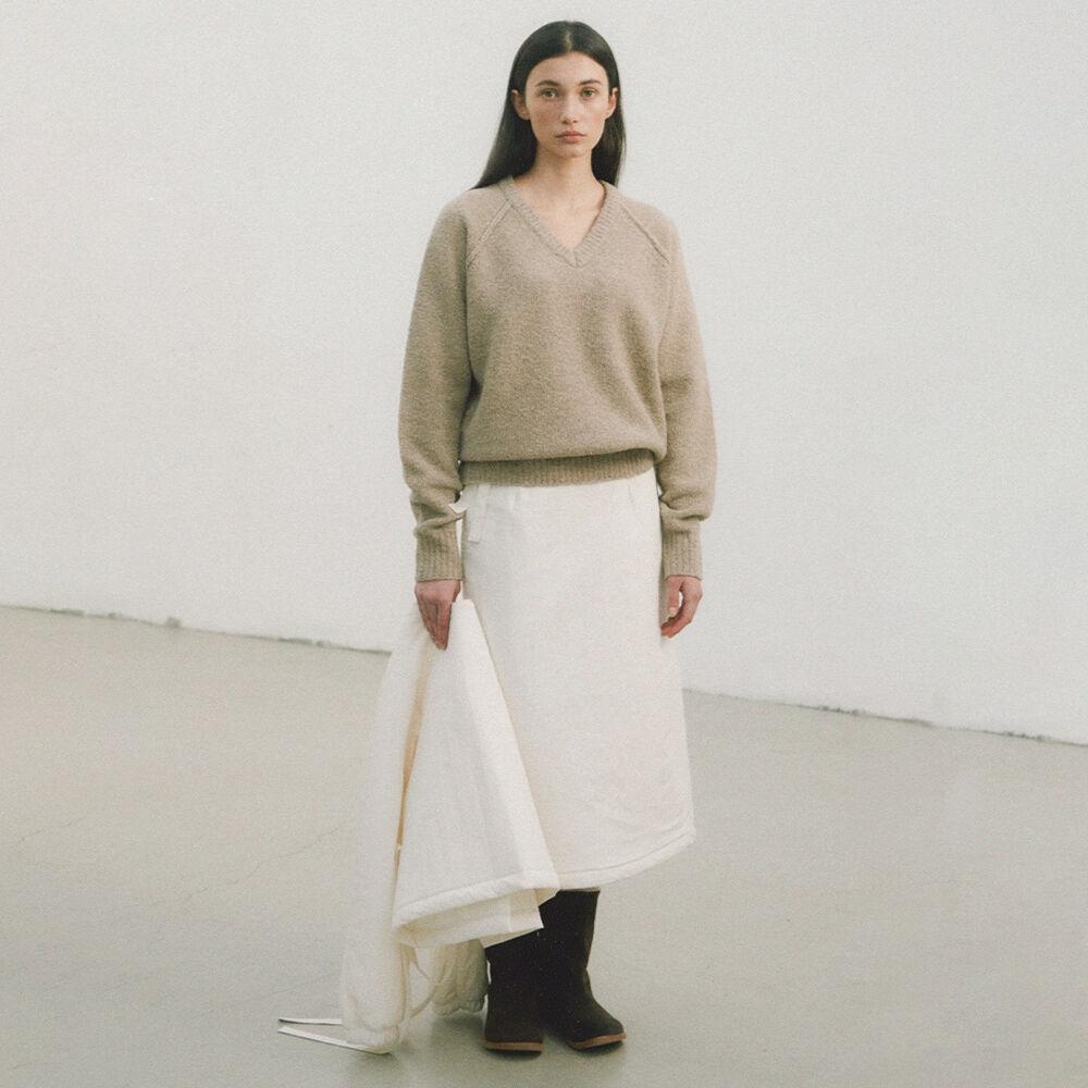 Padded skirt (cream)