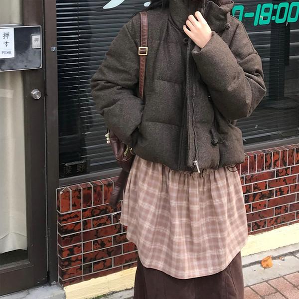 코리 체크 덕다운 패딩 ( kori check duckdown padding )