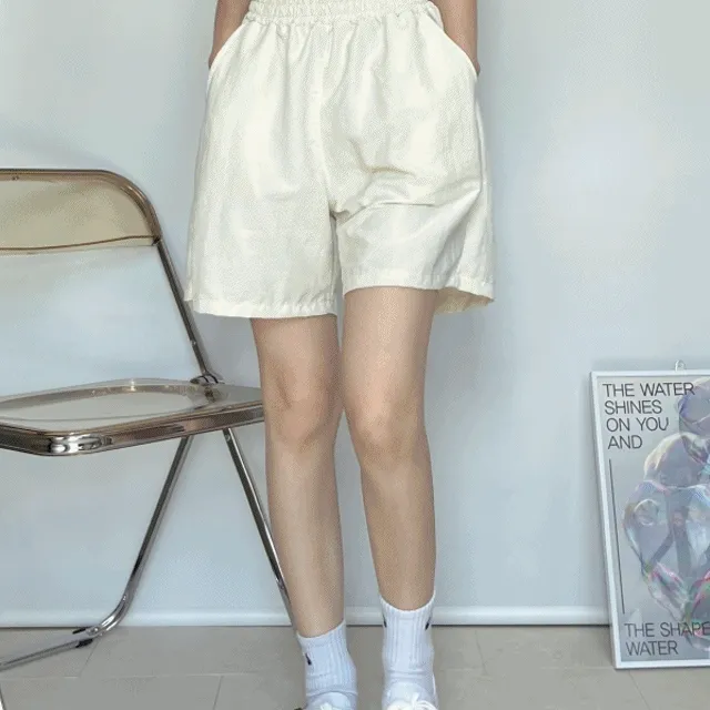 [군살커버 반바지/8컬러] 다리가 얇아보이는 바스락 여름 반바지 뼈벅지 허벅지보정 체형보정 반PT 뼈벅지