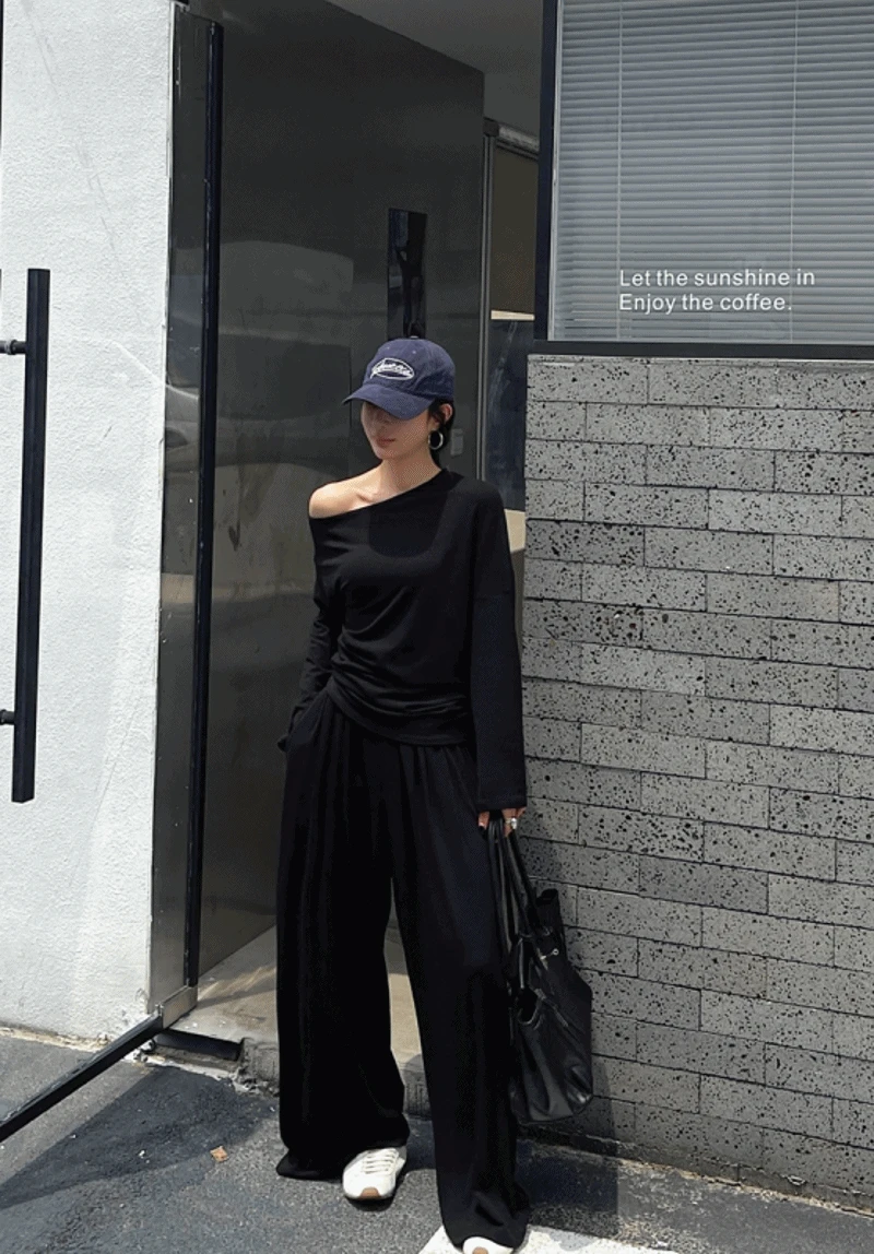 큐스 오프숄더 티+팬츠 세트(25639)