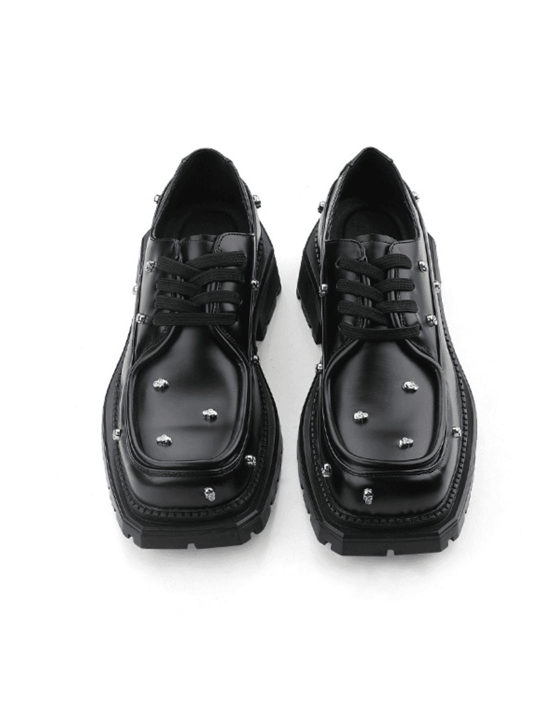 Rivet design square toe shoes na879