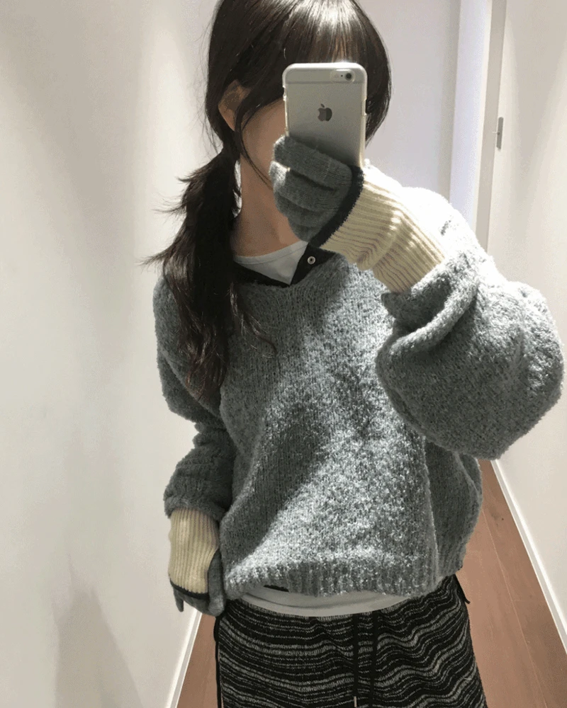 [MD추천]하이어 브이넥 니트 (3color)