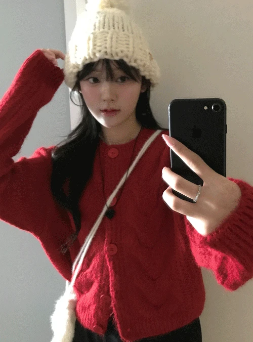 [vintage mood🐻] 츠바메 빈티지 가디건 (4color)