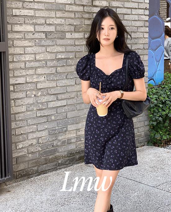 메리어라운드 [l.m.w] 팬지 플라워 미니 원피스 (ops)