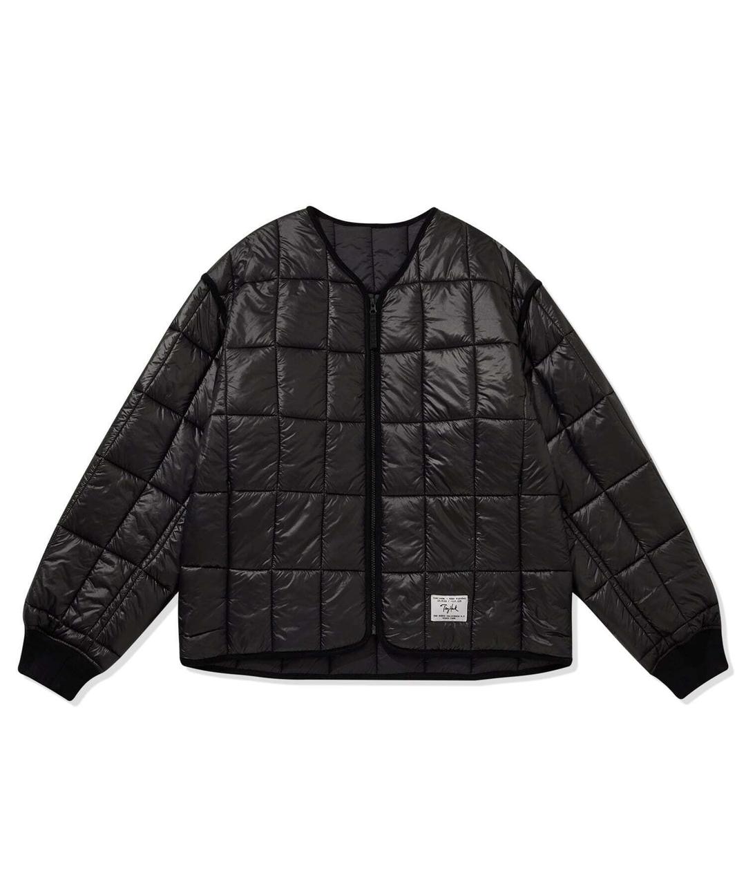 바니시 패디드 숏 자켓 블랙