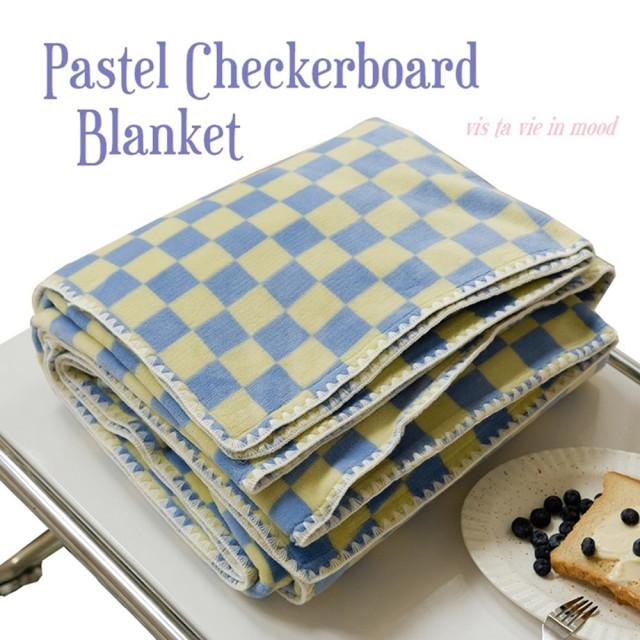파스텔 체커보드 담요 Pastel Checkerboard Blanket 9colors