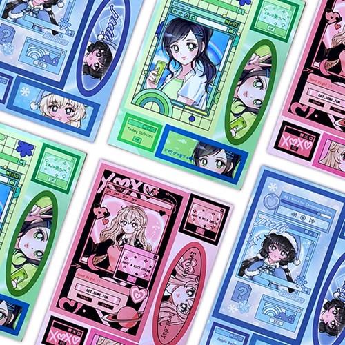 판짝판짝 컬러스티커 3종