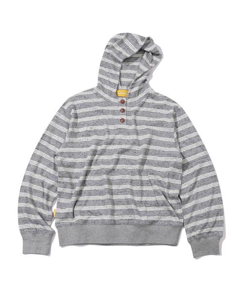 Cookie Stripe Hood T-shirt(GRAY)