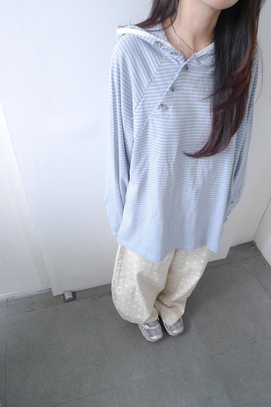 bias stripe hoody tee (4color)