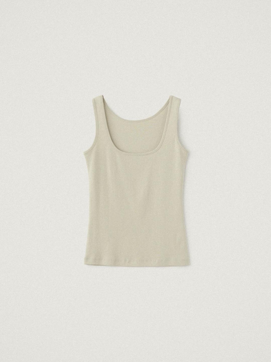 2Way Sleeveless Top, Khaki Beige