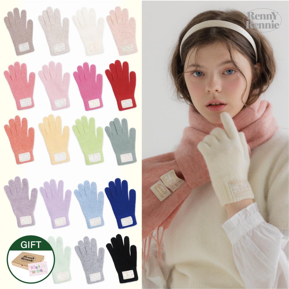 [선물포장] 래니래니 울 장갑 RENNY WOOL GLOVES 19종 택1 (+메시지카드증정)