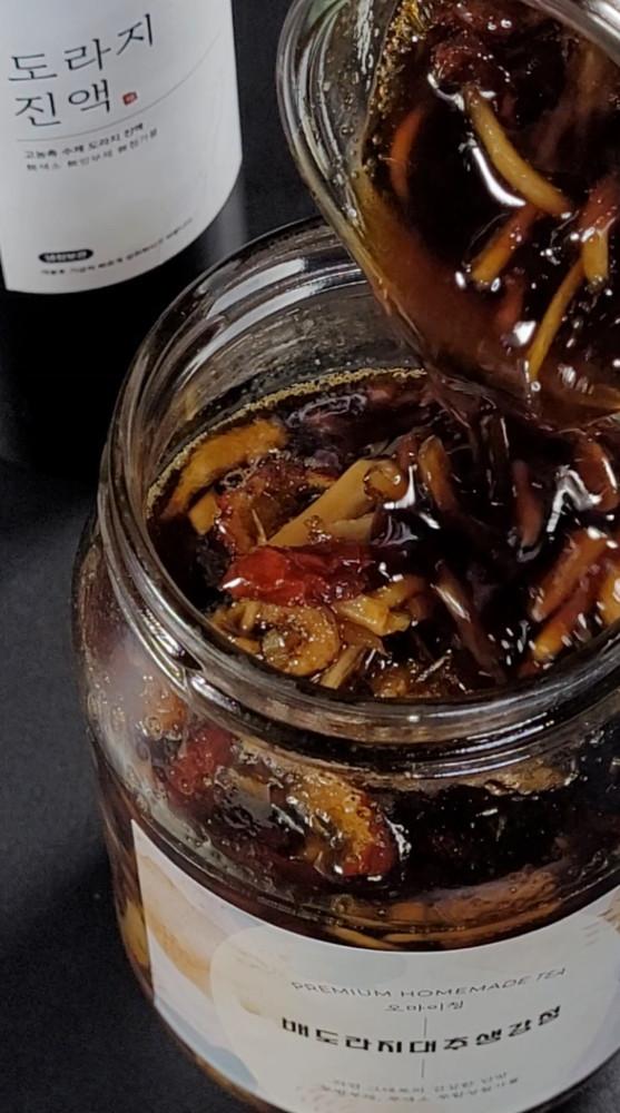 배도라지청 대용량 1kg 대추 생강청 차 효능 만들기 스틱  진액  국산 선물세트