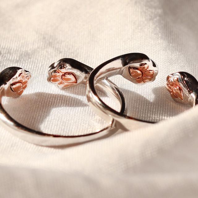 고먐미 유기묘 후원 반지 꾹꾹이반지 오픈링 실버 로즈골드 Silver 925 남여공용