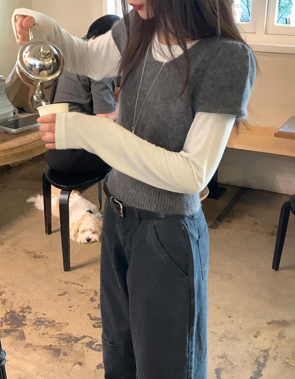 오브나인 베티 앙고라 캡 knit