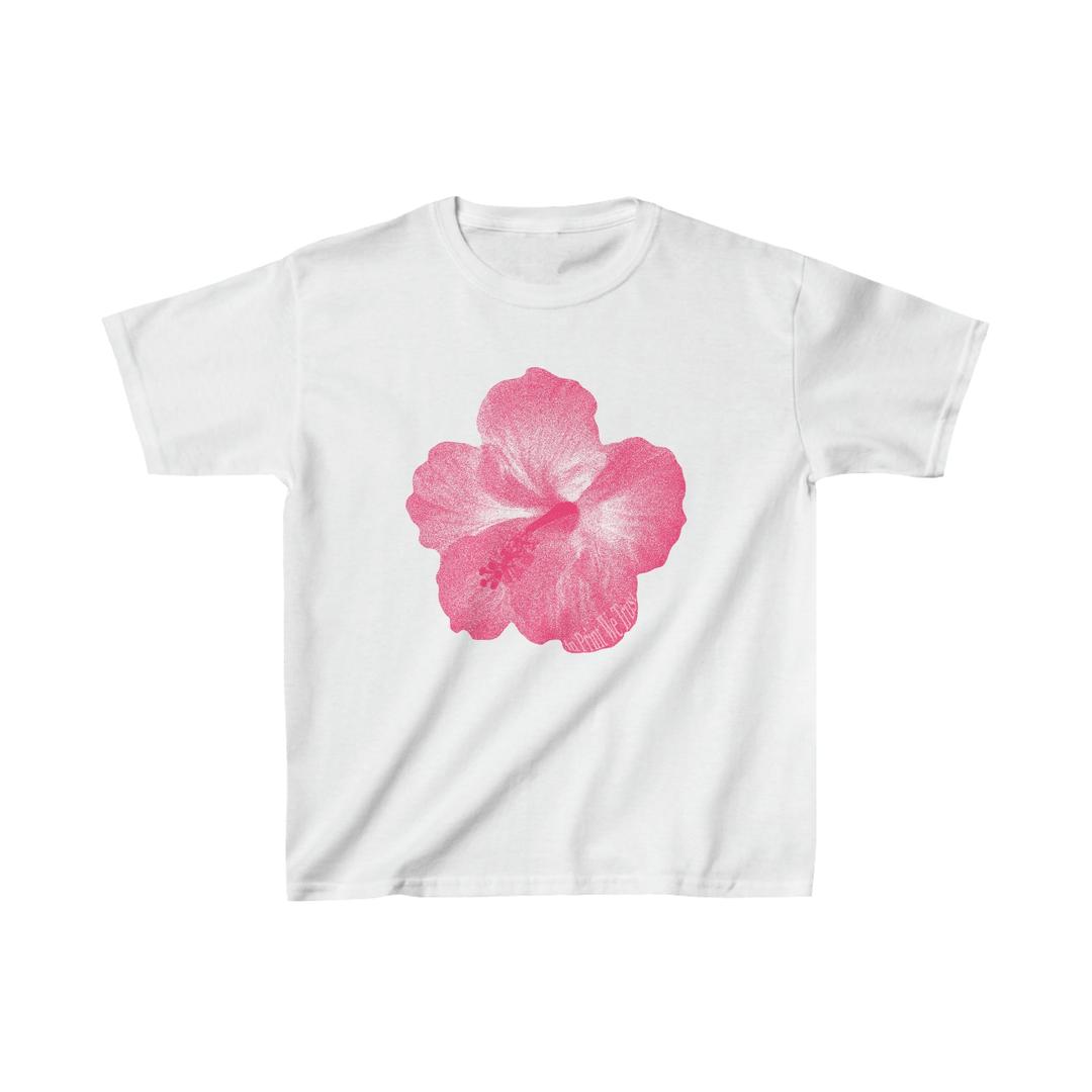 'Hibiscus' baby tee - White / XS