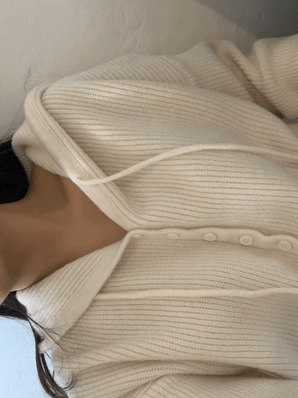 베리 hood cardigan