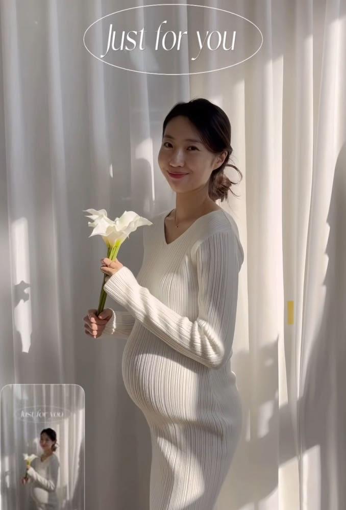 just foy U 만삭촬영 주수원피스 임부복 원피스 임산부 만삭까지