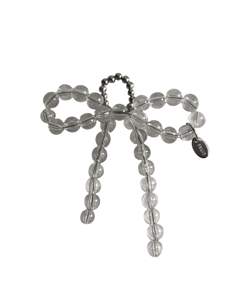 Ribbon keyring clear