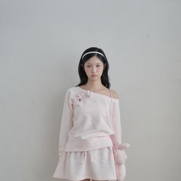 A line mini skirt - pink