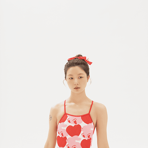 [ S.i.l x Nukit ] 하트버니 타이백 수영복