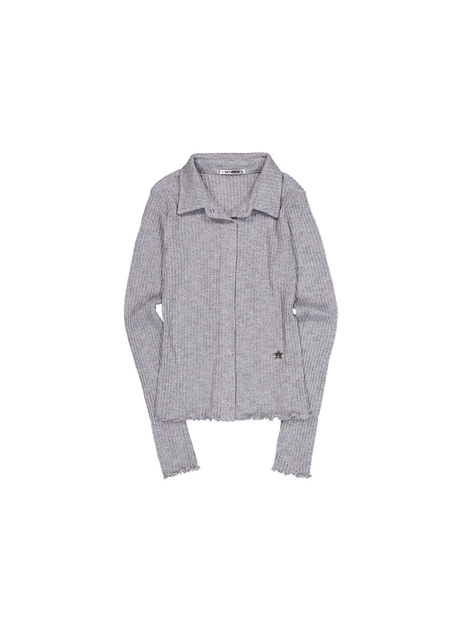 SNAP GOLGI SHIRT / MELANGE GRAY
