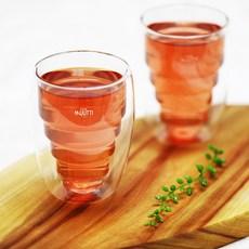 까사무띠 이중유리컵 스칼라 250ml  투명, 2개입