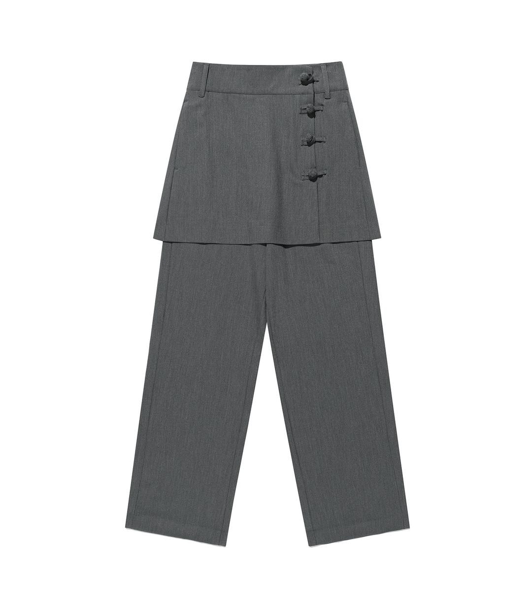 ffats lap skirt pants[grey]