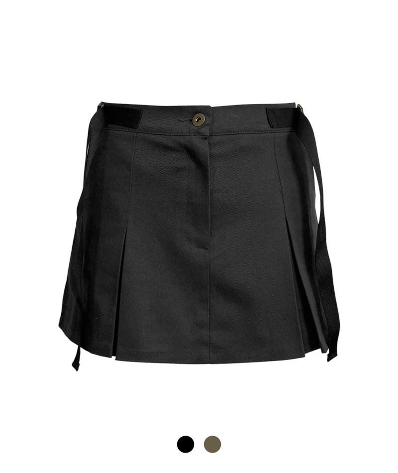 아미 사이드 벨트 미니 스커트