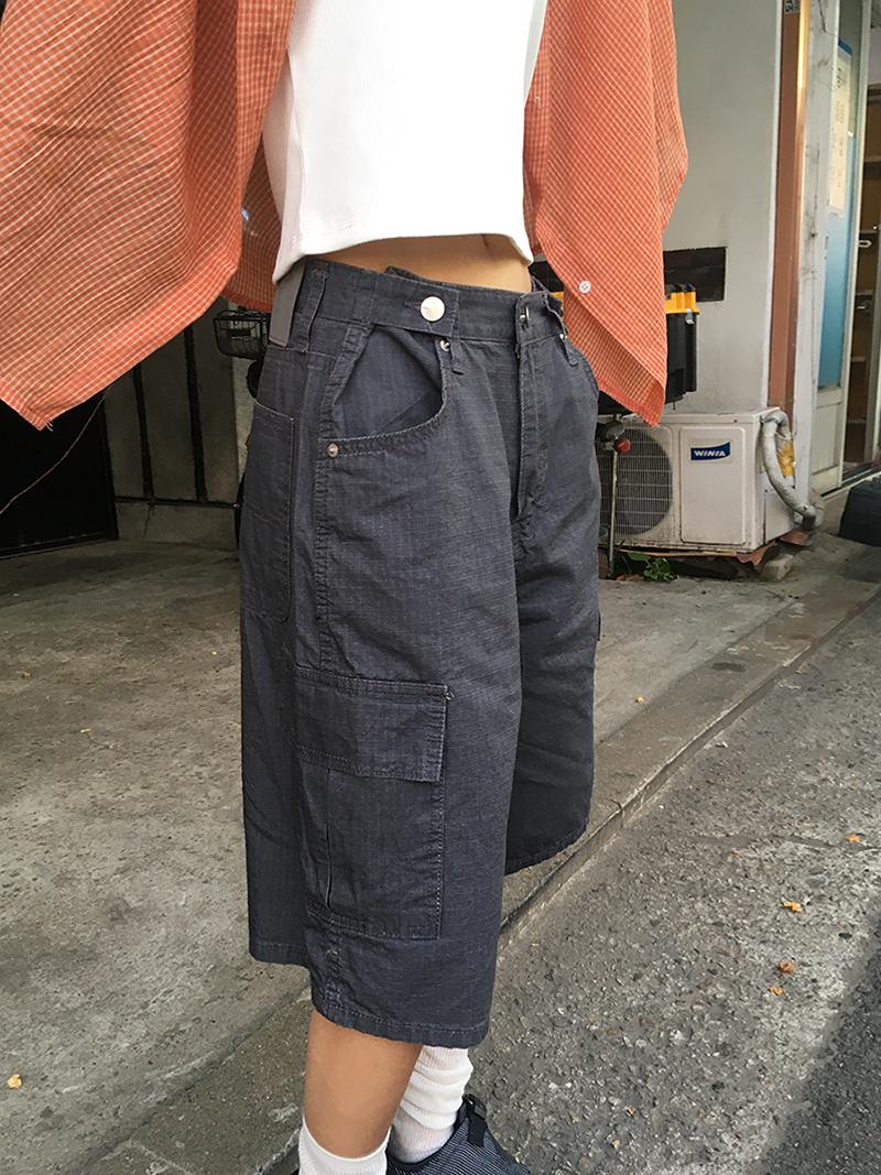 더언더블 VINTAGE WASHED BERMUDA PANTS