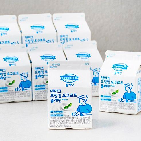 덴마크 드링킹 요구르트 플레인, 275ml, 8입