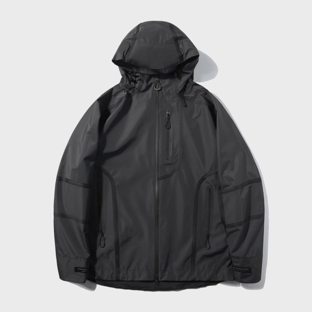 3LAYER SEAMSEALING HOOD SHELL JACKET_Charcoal
