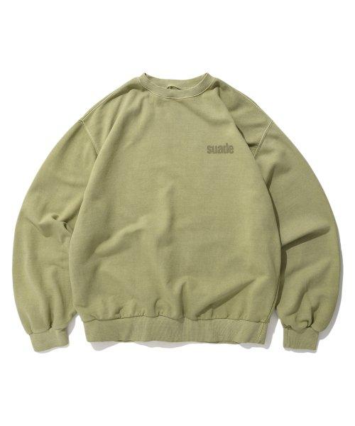 WASHED LOGO CREWNECK [PIGMENT KHAKI]