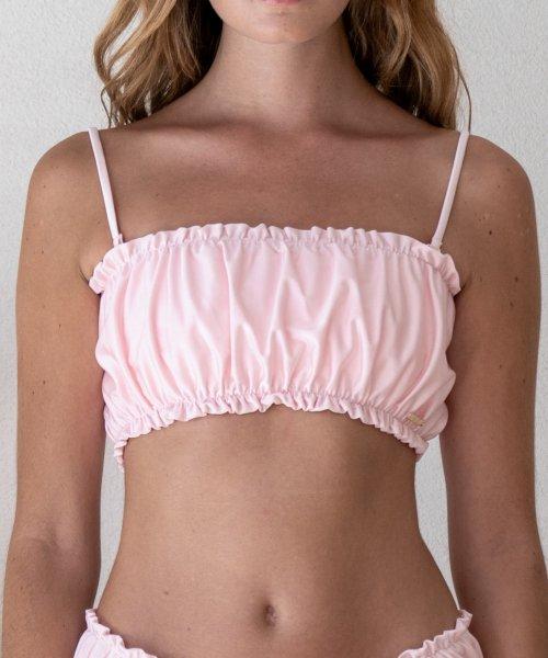 Mia Pink Bandeau Bikini Top