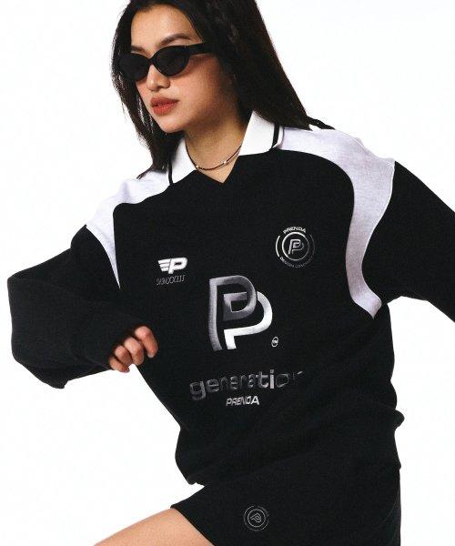 GENERATION PP COLLARED SWEATSHIRT BLACK