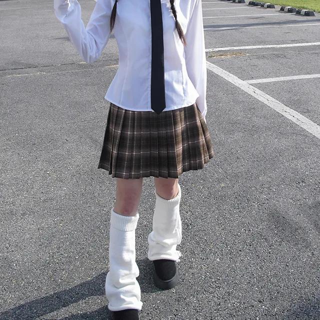 디토 기모 체크 플리츠 미니 스커트 (2color)