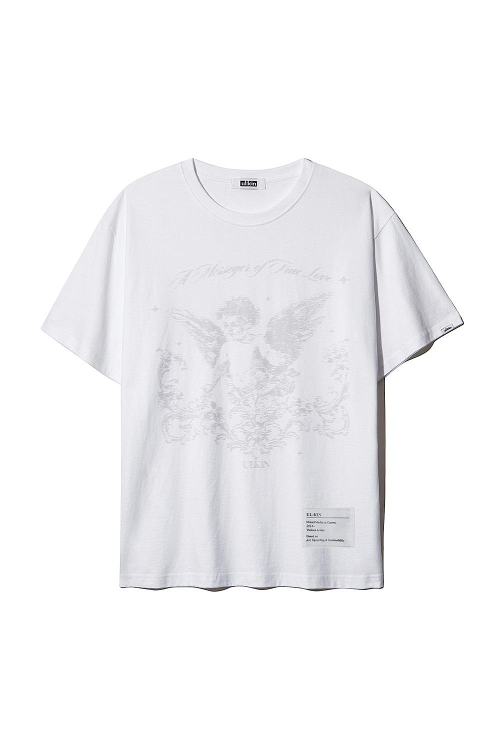 Cupid Scratch Grapic T-shirt_White