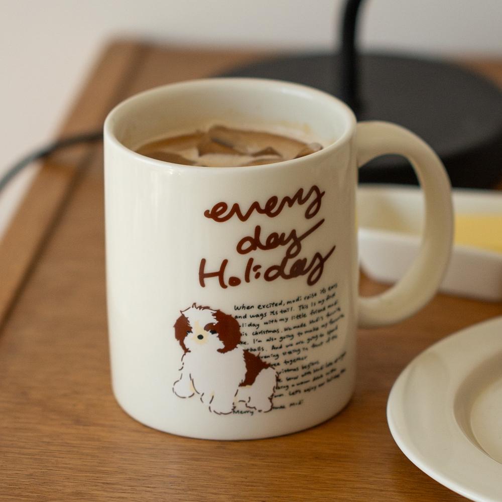[momur weekend] 홀리데이 강아지 머그컵(비숑, 시바, 시츄, 푸들, 말티즈)