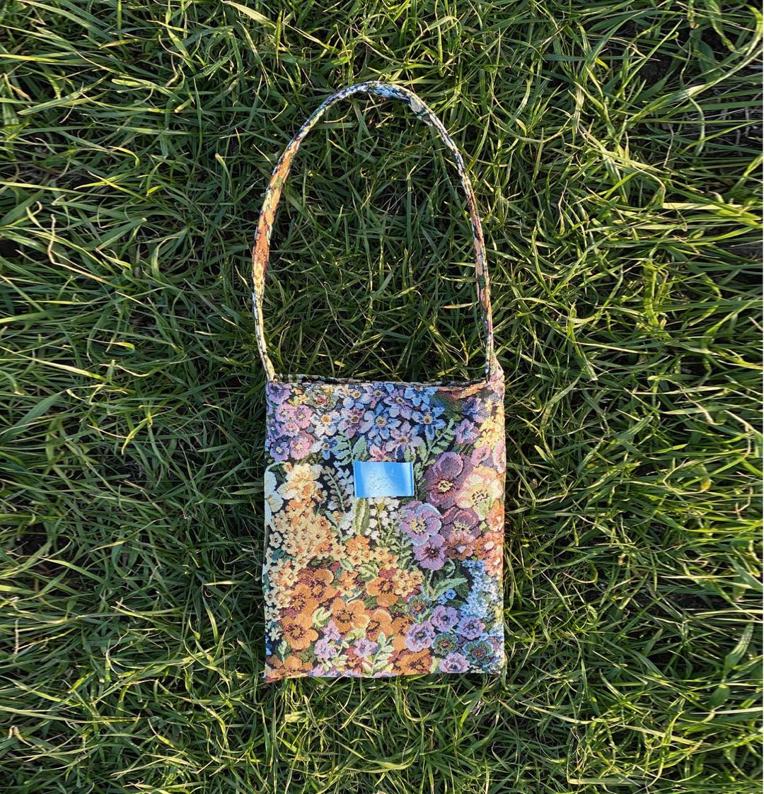 꽃발 쟈카드 숄더백