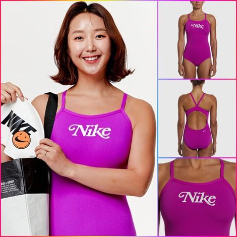 나이키스윔 헤리티지 레트로 로고그래픽 레이서백 마젠타-540
