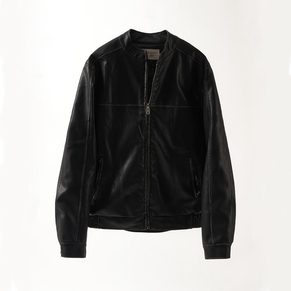 [PLZPROJECT]VEGAN LEATHER RACER JACKET