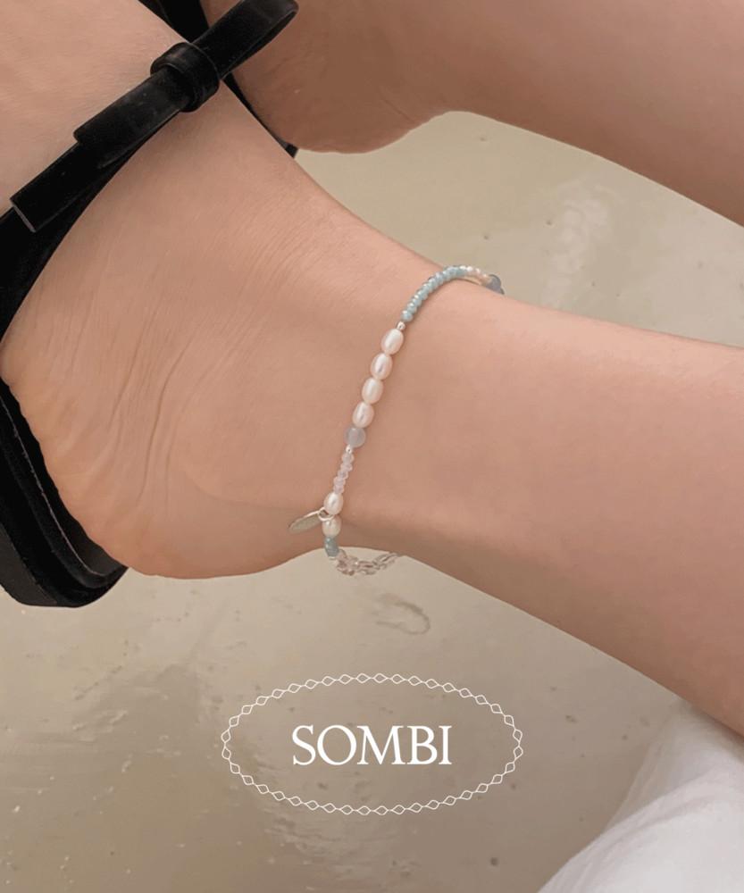 [SOMBI/silver925] 언더워터 담수진주 발찌