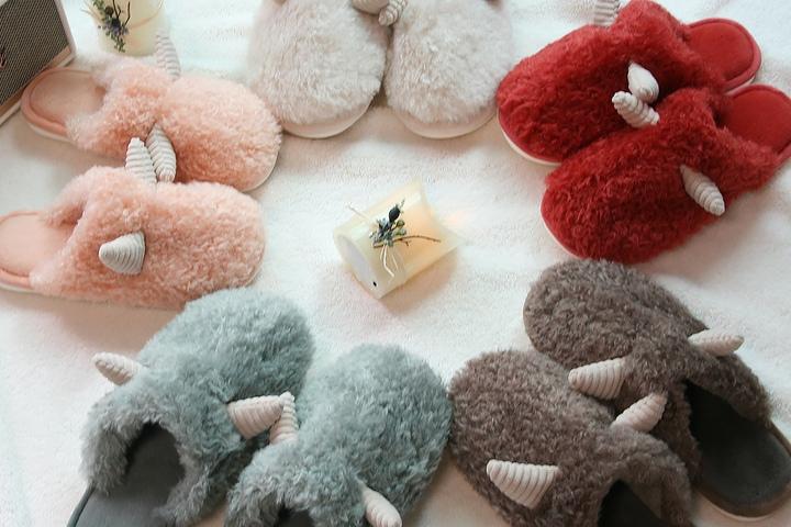 큐티 양 극세사 털슬리퍼/털실내화 4size 5colors