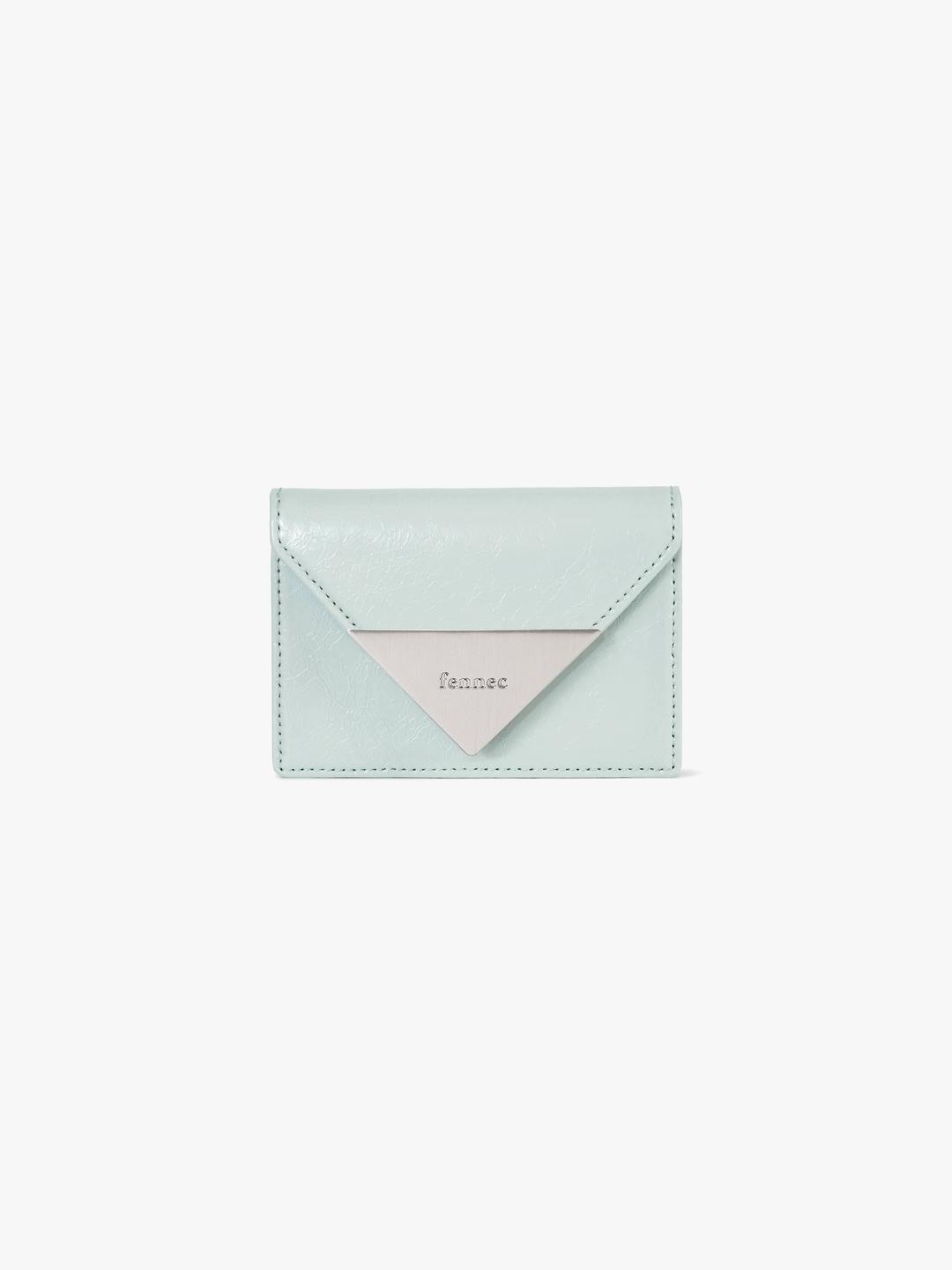 CRINKLE TRIANGLE ACCORDION POCKET D - PALE MINT