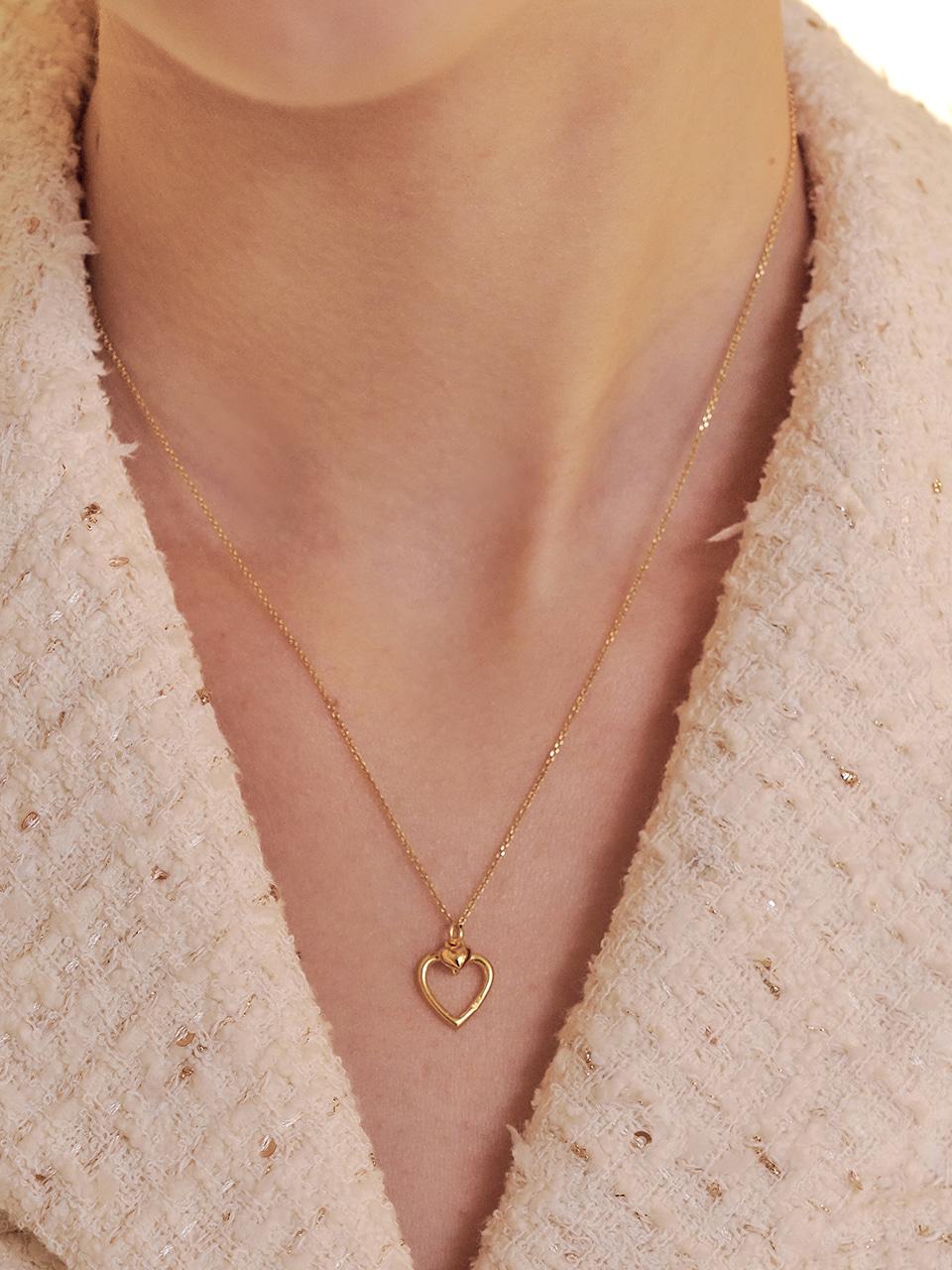 [아이브 가을 착용] deux heart necklace