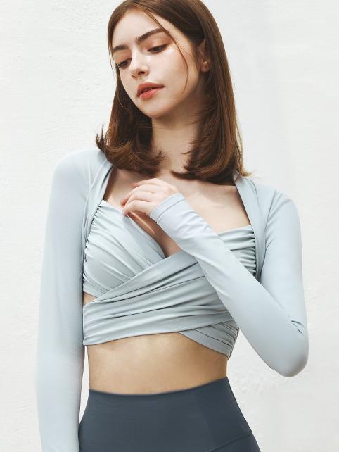 엘플렉스 F 볼레로 셔링 롱 슬리브